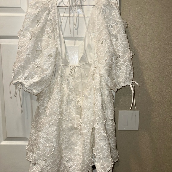 FOR LOVE AND LEMONS - Leighton Mini Dress - White, Size 1X - Picture 16 of 16